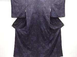 花唐草模様織出し本場結城紬80亀甲着物（石下）